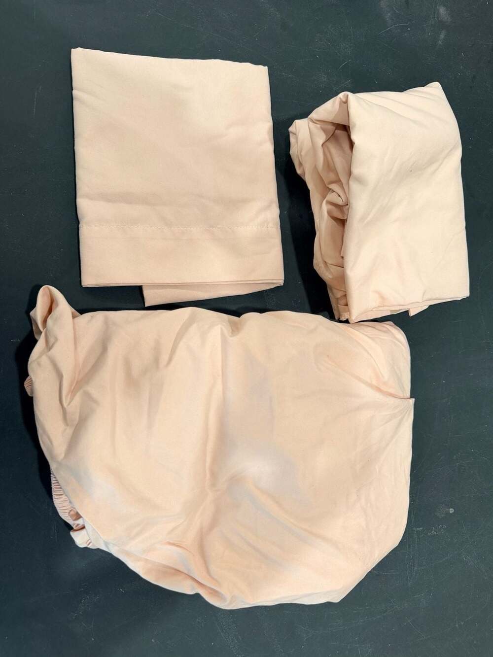 Salmon twin sheet set  poly